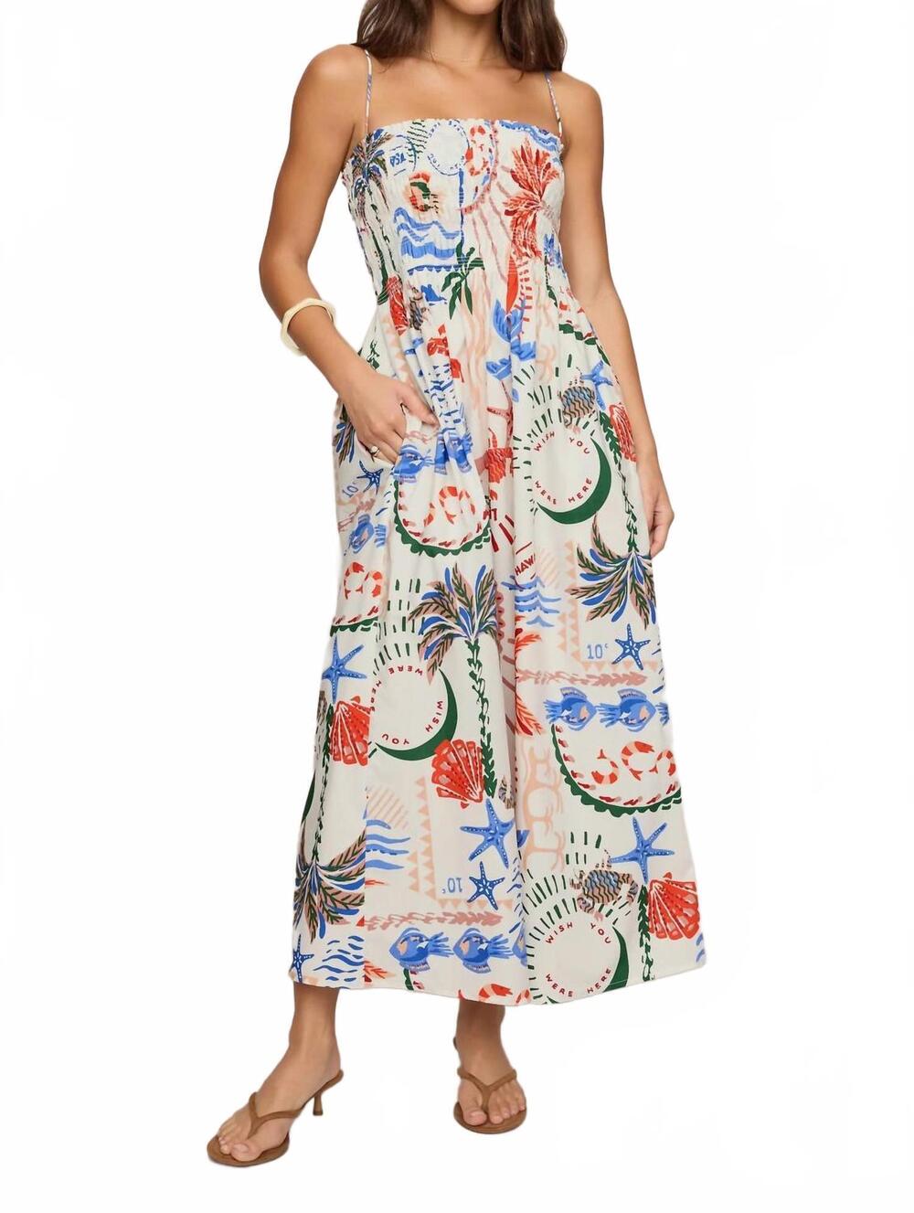 NEW Z SUPPLY women's cornelia getaway midi dress in multi